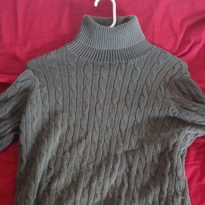 St Johns Bay Womens Turtleneck Sweater (Olive green)